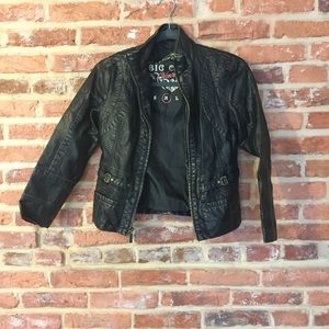 Brownish-Black Leather Jacket